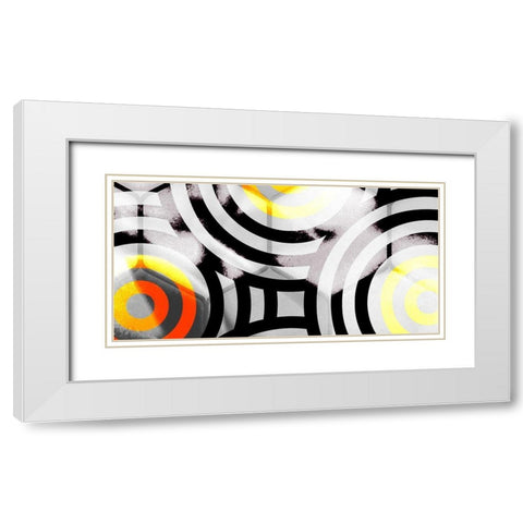 Honeycomb 1 White Modern Wood Framed Art Print with Double Matting by Tenoever, William