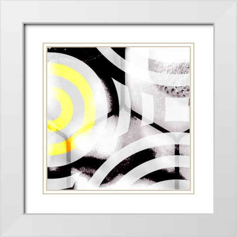Honeycomb 5 White Modern Wood Framed Art Print with Double Matting by Tenoever, William