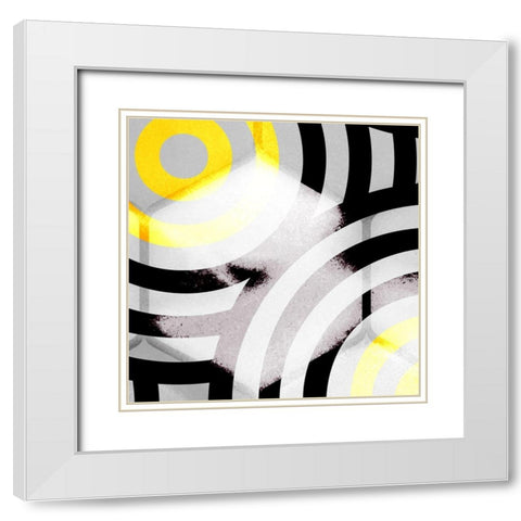 Honeycomb 8 White Modern Wood Framed Art Print with Double Matting by Tenoever, William