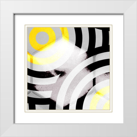 Honeycomb 8 White Modern Wood Framed Art Print with Double Matting by Tenoever, William