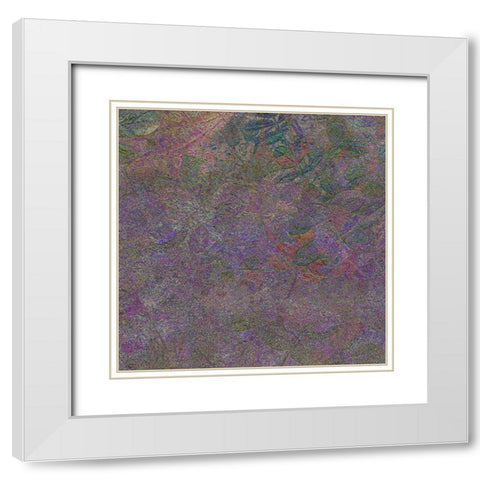 Flora Square 1c White Modern Wood Framed Art Print with Double Matting by Tenoever, William