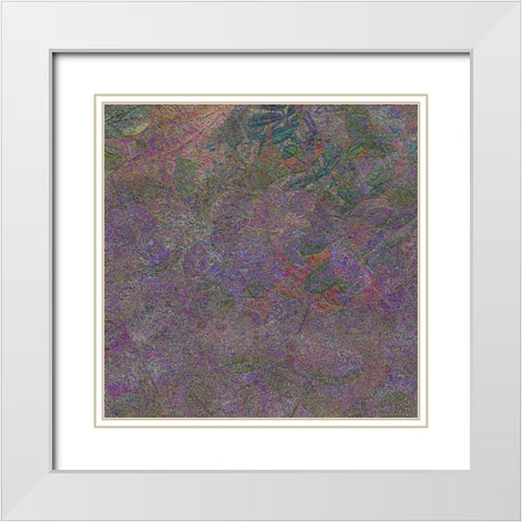 Flora Square 1c White Modern Wood Framed Art Print with Double Matting by Tenoever, William