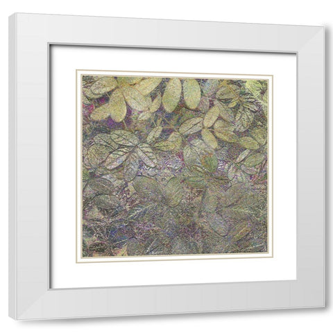 Flora Square 1d White Modern Wood Framed Art Print with Double Matting by Tenoever, William