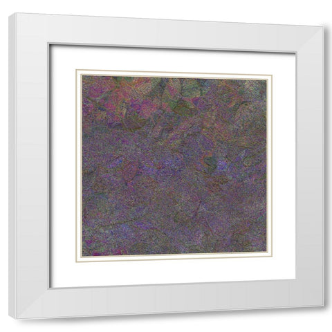 Flora Square 1f White Modern Wood Framed Art Print with Double Matting by Tenoever, William