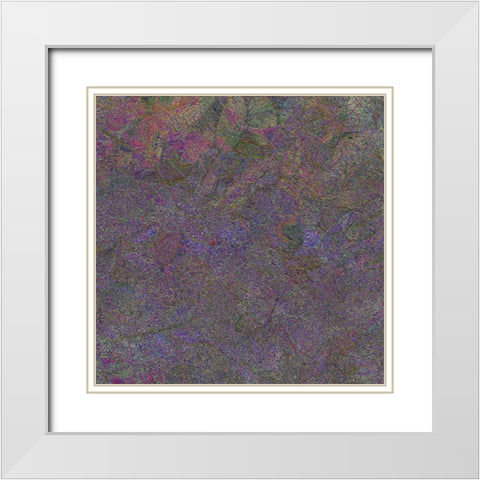 Flora Square 1f White Modern Wood Framed Art Print with Double Matting by Tenoever, William