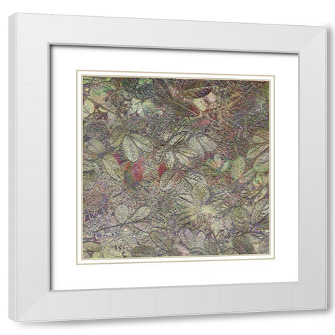 Flora Square 1g White Modern Wood Framed Art Print with Double Matting by Tenoever, William