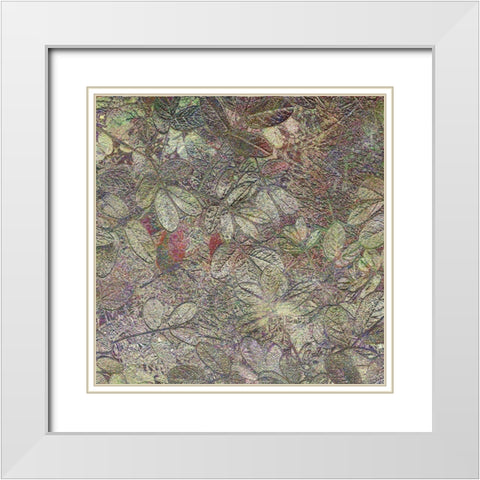 Flora Square 1g White Modern Wood Framed Art Print with Double Matting by Tenoever, William