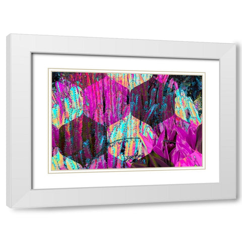 Hexaflora1 White Modern Wood Framed Art Print with Double Matting by Tenoever, William