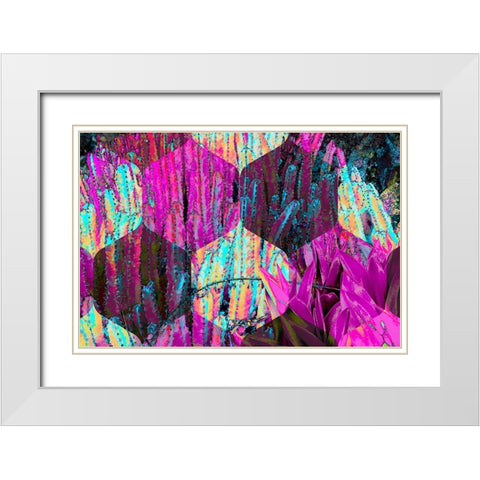 Hexaflora1 White Modern Wood Framed Art Print with Double Matting by Tenoever, William