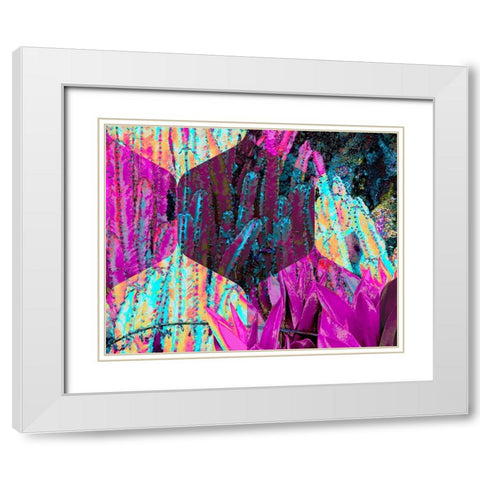 Hexaflora2 White Modern Wood Framed Art Print with Double Matting by Tenoever, William