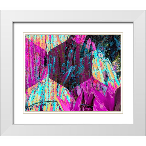 Hexaflora2 White Modern Wood Framed Art Print with Double Matting by Tenoever, William