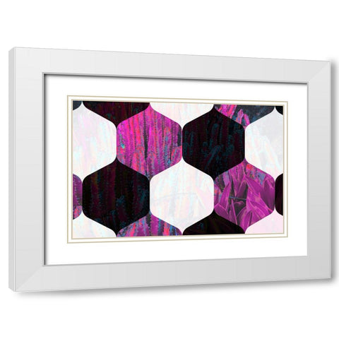 Hexaflora6 White Modern Wood Framed Art Print with Double Matting by Tenoever, William