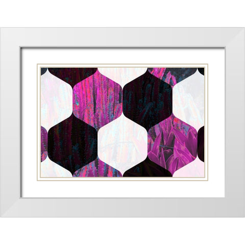Hexaflora6 White Modern Wood Framed Art Print with Double Matting by Tenoever, William