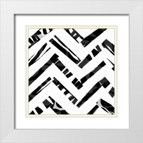WickerPattern White Modern Wood Framed Art Print with Double Matting by Tenoever, William