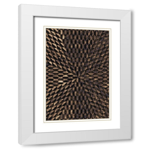 Cross Pattern 2 White Modern Wood Framed Art Print with Double Matting by Tenoever, William