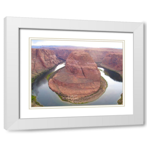 Horseshoe Bend White Modern Wood Framed Art Print with Double Matting by Popcorn