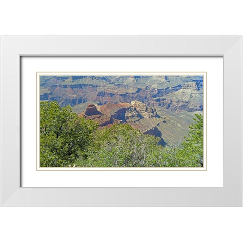 Grand Canyon 3 White Modern Wood Framed Art Print with Double Matting by Popcorn