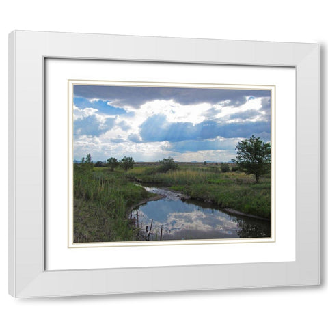 Becker Lake Wildlife Preserve White Modern Wood Framed Art Print with Double Matting by Popcorn