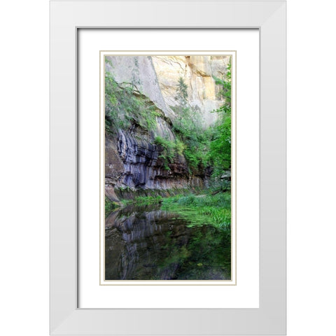Oak Creek Canyon II White Modern Wood Framed Art Print with Double Matting by Popcorn