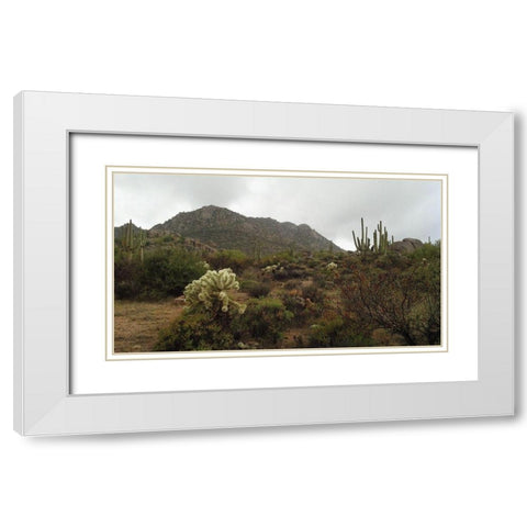 Granite Mountain I White Modern Wood Framed Art Print with Double Matting by Popcorn