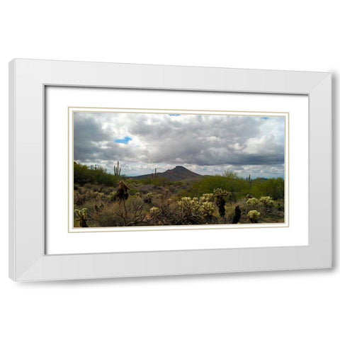 Brown’s Mountain White Modern Wood Framed Art Print with Double Matting by Popcorn
