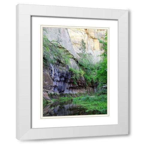 Oak Creek Canyon III White Modern Wood Framed Art Print with Double Matting by Popcorn
