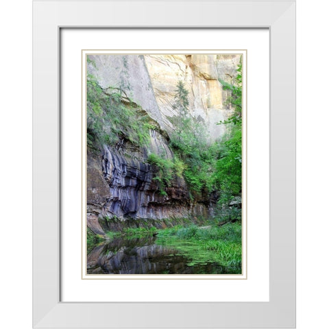 Oak Creek Canyon III White Modern Wood Framed Art Print with Double Matting by Popcorn