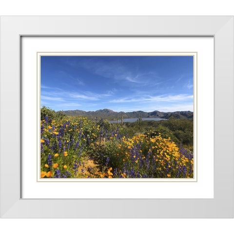 Wildflowers XXV White Modern Wood Framed Art Print with Double Matting by Popcorn