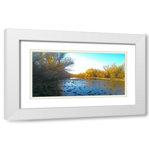 Salt RIver in Fall II White Modern Wood Framed Art Print with Double Matting by Tenoever, William