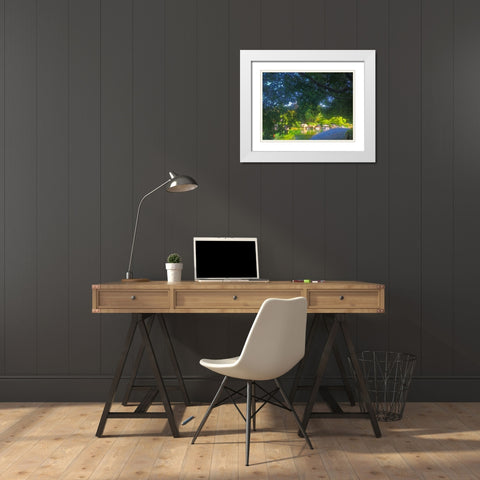 Japanese Friendship Garden III White Modern Wood Framed Art Print with Double Matting by Tenoever, William