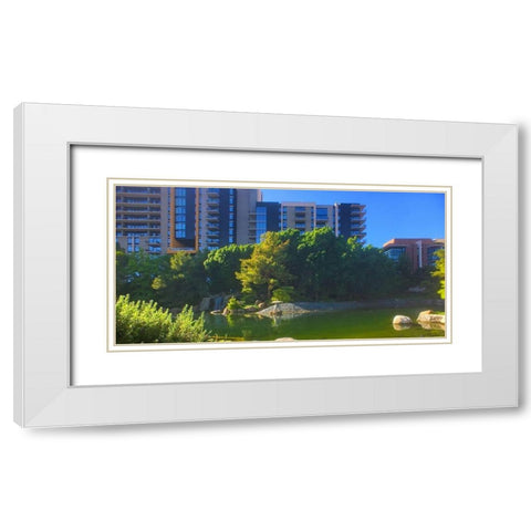 Japanese Friendship Garden V White Modern Wood Framed Art Print with Double Matting by Tenoever, William