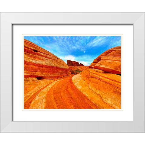 ValleyOfFire:Gibraltar White Modern Wood Framed Art Print with Double Matting by Tenoever, William
