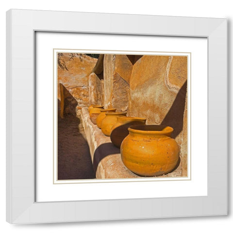Mission Tumacacori: Pots White Modern Wood Framed Art Print with Double Matting by Popcorn