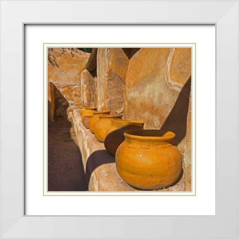Mission Tumacacori: Pots White Modern Wood Framed Art Print with Double Matting by Popcorn