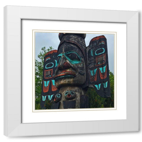 Totem White Modern Wood Framed Art Print with Double Matting by Popcorn