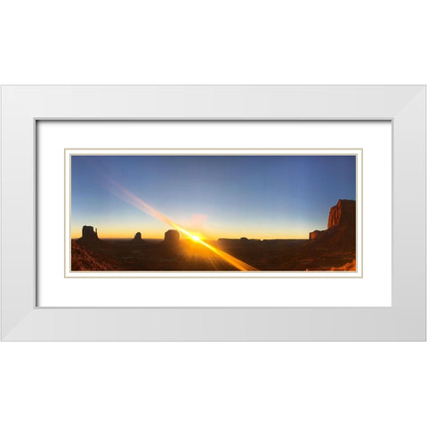 Monument Valley I White Modern Wood Framed Art Print with Double Matting by Popcorn