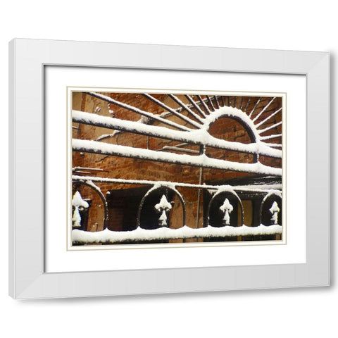Bartlett Hotel: Iron work White Modern Wood Framed Art Print with Double Matting by Popcorn