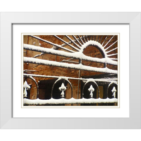 Bartlett Hotel: Iron work White Modern Wood Framed Art Print with Double Matting by Popcorn