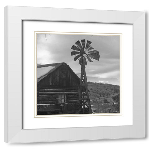 Gold King Mine B-W White Modern Wood Framed Art Print with Double Matting by Popcorn
