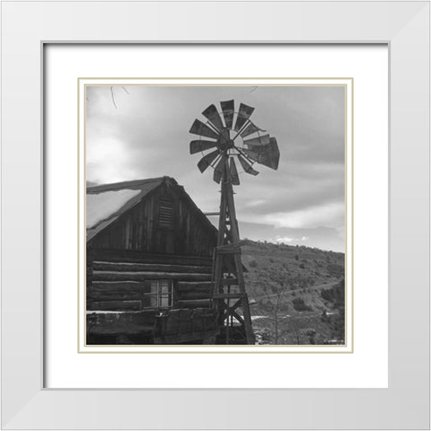 Gold King Mine B-W White Modern Wood Framed Art Print with Double Matting by Popcorn