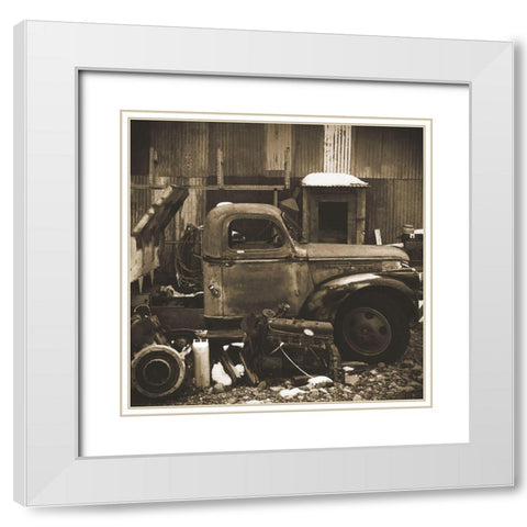 Junkyard D: Sepia White Modern Wood Framed Art Print with Double Matting by Popcorn