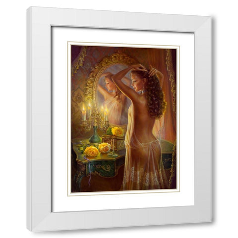 Expectation White Modern Wood Framed Art Print with Double Matting by Dandorf, Olga