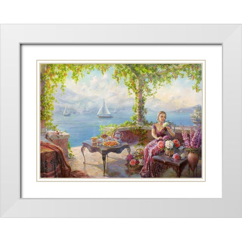 In the arbor White Modern Wood Framed Art Print with Double Matting by Dandorf, Olga