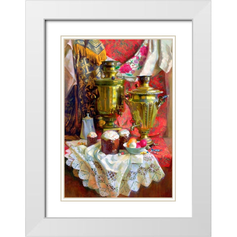 Easter holiday White Modern Wood Framed Art Print with Double Matting by Goryacheva, Svetlana