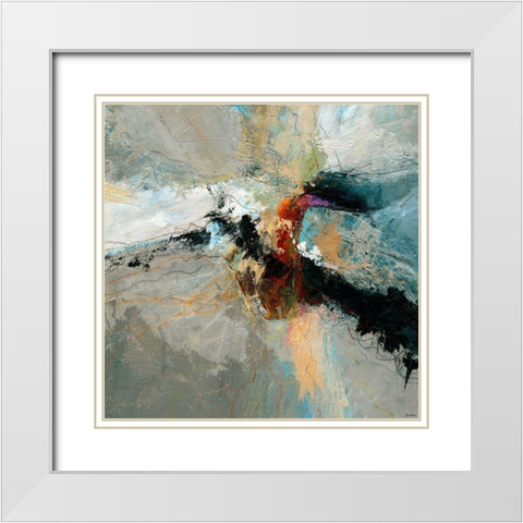 Sculpted III White Modern Wood Framed Art Print with Double Matting by Tienhaara, Michael