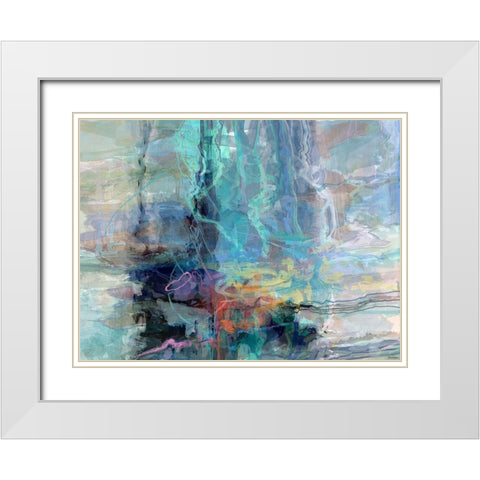 Scatter II White Modern Wood Framed Art Print with Double Matting by Tienhaara, Michael