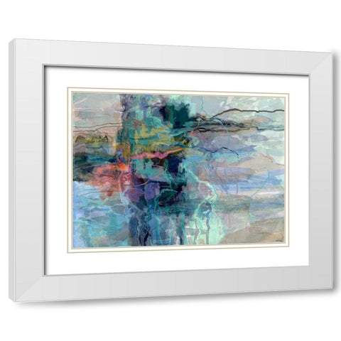 Scatter III White Modern Wood Framed Art Print with Double Matting by Tienhaara, Michael