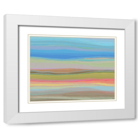 Contours VIII White Modern Wood Framed Art Print with Double Matting by Tienhaara, Michael