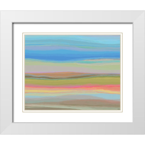 Contours VIII White Modern Wood Framed Art Print with Double Matting by Tienhaara, Michael