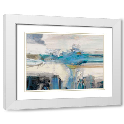 Melodious I White Modern Wood Framed Art Print with Double Matting by Tienhaara, Michael